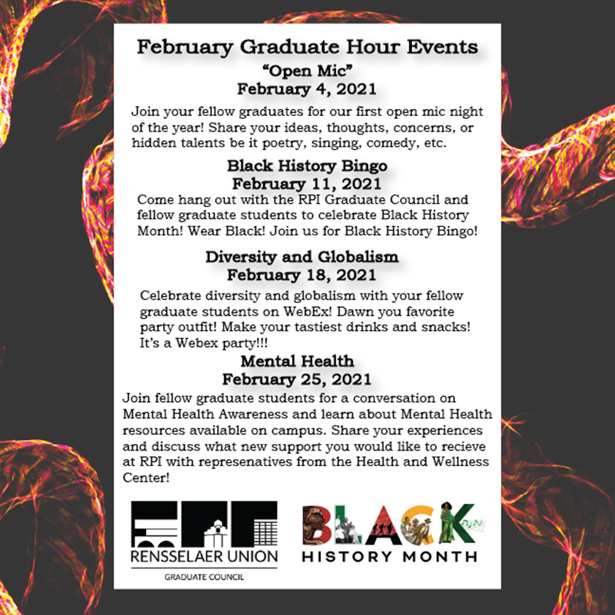 February Grad Hour events