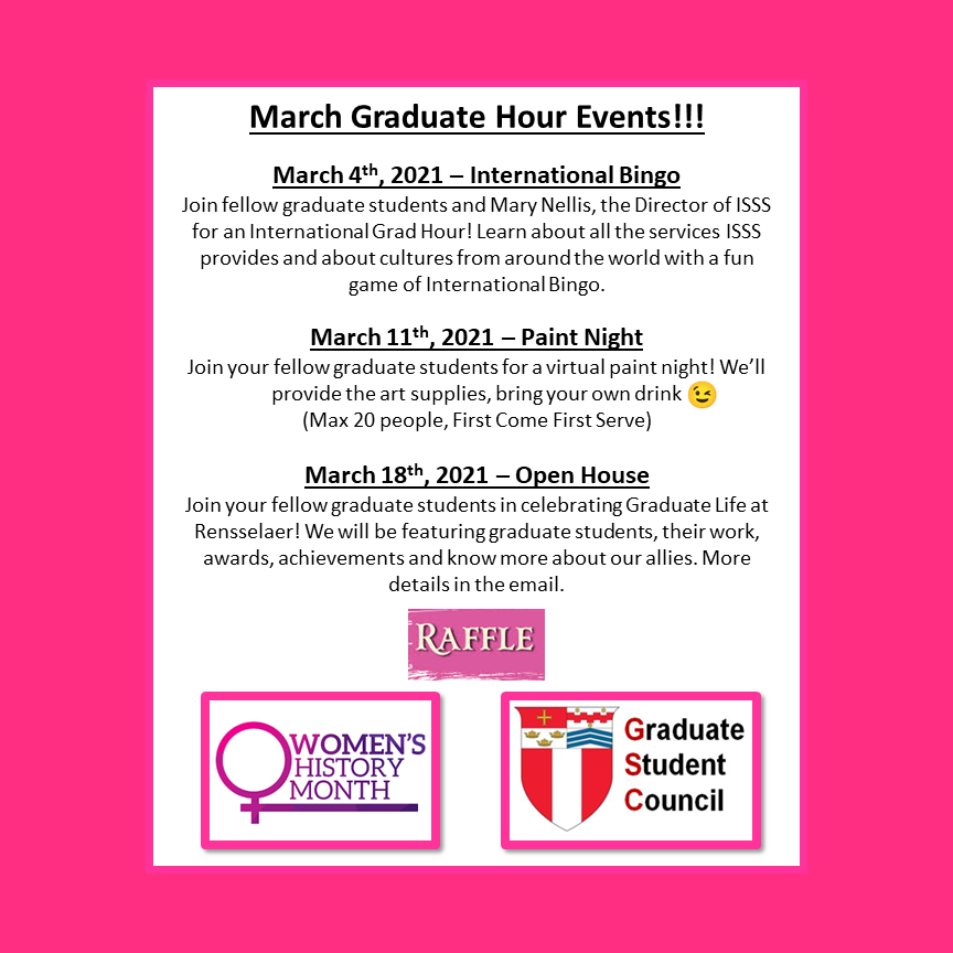 March Grad Hour events